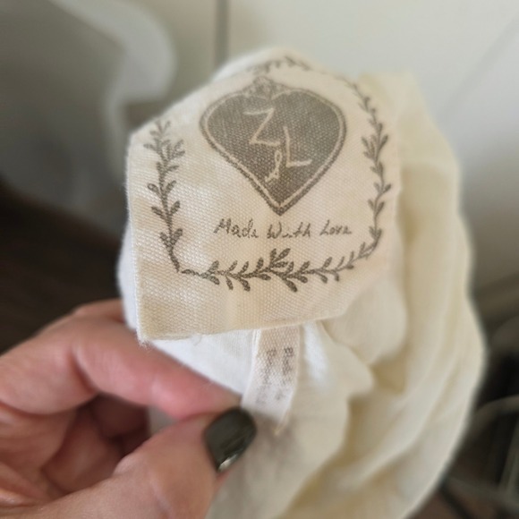 Z&L Made With Love Med White Cotton gauze Tassel Maxi Dress Boho Peasant Indie - Picture 8 of 13